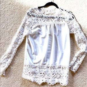 White Eyelet Top